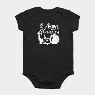 Retro Bowl For Health Vintage Bowling Matchbook Baby Bodysuit